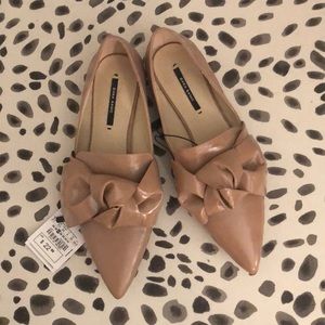 NWT pointed nude Zara flats